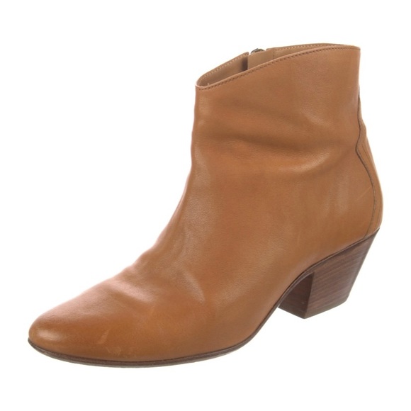 Isabel Marant Dacken Tan Leather Booties size 7 - Picture 2 of 5
